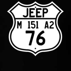 Highway Route Sign Jeep 1976 M 151 A2 T Shirt