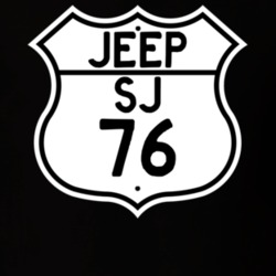 Highway Route Sign Jeep 1976 SJ T Shirt
