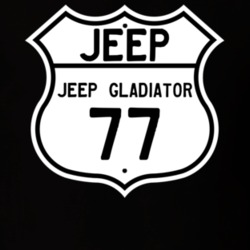 Highway Route Sign Jeep 1977 Jeep Gladiator T Shirt