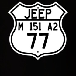 Highway Route Sign Jeep 1977 M 151 A2 T Shirt