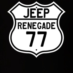 Highway Route Sign Jeep 1977 Renegade T Shirt