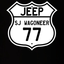 Highway Route Sign Jeep 1977 SJ Wagoneer T Shirt