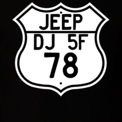 Highway Route Sign Jeep 1978 DJ 5F T Shirt