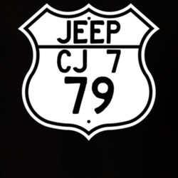 Highway Route Sign Jeep 1979 CJ 7 T Shirt