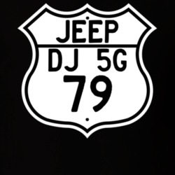 Highway Route Sign Jeep 1979 DJ 5G T Shirt
