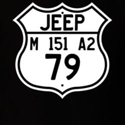 Highway Route Sign Jeep 1979 M 151 A2 T Shirt