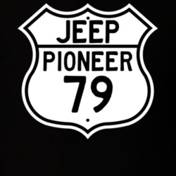 Highway Route Sign Jeep 1979 Pioneer T Shirt