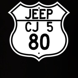 Highway Route Sign Jeep 1980 CJ 5 T Shirt