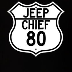 Highway Route Sign Jeep 1980 Chief T Shirt