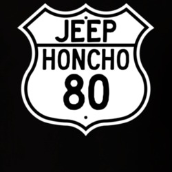 Highway Route Sign Jeep 1980 Honcho T Shirt
