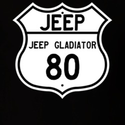 Highway Route Sign Jeep 1980 Jeep Gladiator T Shirt