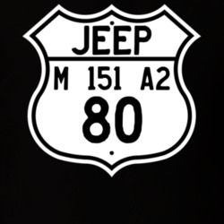 Highway Route Sign Jeep 1980 M 151 A2 T Shirt