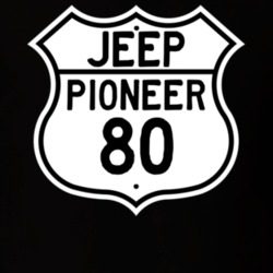 Highway Route Sign Jeep 1980 Pioneer T Shirt