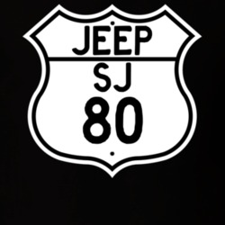 Highway Route Sign Jeep 1980 SJ T Shirt