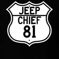 Highway Route Sign Jeep 1981 Chief T Shirt