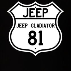 Highway Route Sign Jeep 1981 Jeep Gladiator T Shirt