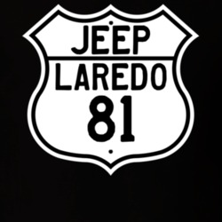 Highway Route Sign Jeep 1981 Laredo T Shirt