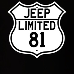 Highway Route Sign Jeep 1981 Limited T Shirt