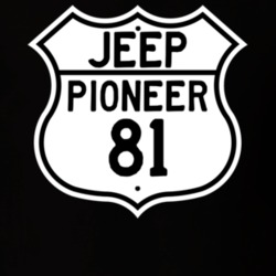 Highway Route Sign Jeep 1981 Pioneer T Shirt