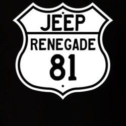Highway Route Sign Jeep 1981 Renegade T Shirt