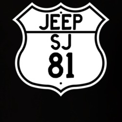 Highway Route Sign Jeep 1981 SJ T Shirt