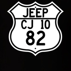 Highway Route Sign Jeep 1982 CJ 10 T Shirt