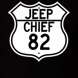 Highway Route Sign Jeep 1982 Chief T Shirt