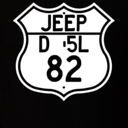 Highway Route Sign Jeep 1982 D -5L T Shirt