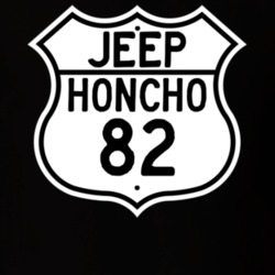 Highway Route Sign Jeep 1982 Honcho T Shirt