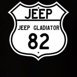 Highway Route Sign Jeep 1982 Jeep Gladiator T Shirt