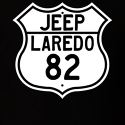 Highway Route Sign Jeep 1982 Laredo T Shirt