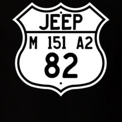 Highway Route Sign Jeep 1982 M 151 A2 T Shirt
