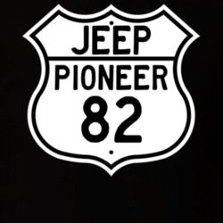 Highway Route Sign Jeep 1982 Pioneer T Shirt