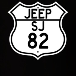 Highway Route Sign Jeep 1982 SJ T Shirt