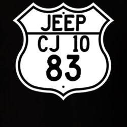 Highway Route Sign Jeep 1983 CJ 10 T Shirt