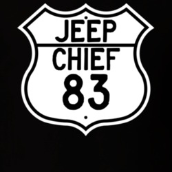 Highway Route Sign Jeep 1983 Chief T Shirt