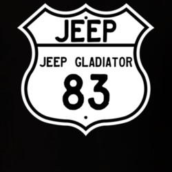 Highway Route Sign Jeep 1983 Jeep Gladiator T Shirt
