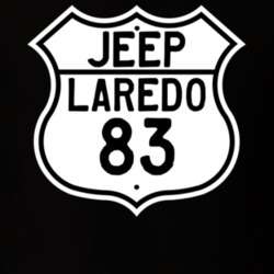 Highway Route Sign Jeep 1983 Laredo T Shirt