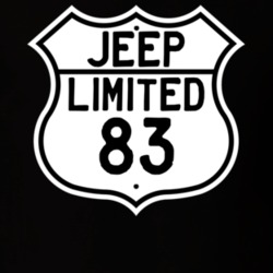 Highway Route Sign Jeep 1983 Limited T Shirt