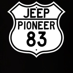 Highway Route Sign Jeep 1983 Pioneer T Shirt