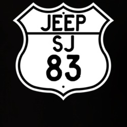 Highway Route Sign Jeep 1983 SJ T Shirt