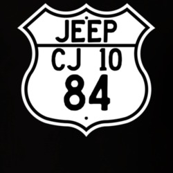 Highway Route Sign Jeep 1984 CJ 10 T Shirt