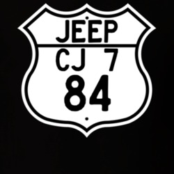 Highway Route Sign Jeep 1984 CJ 7 T Shirt