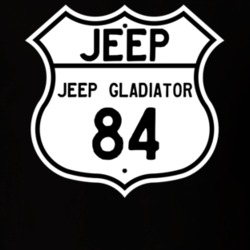 Highway Route Sign Jeep 1984 Jeep Gladiator T Shirt