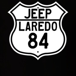 Highway Route Sign Jeep 1984 Laredo T Shirt