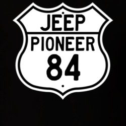 Highway Route Sign Jeep 1984 Pioneer T Shirt