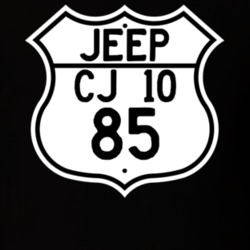 Highway Route Sign Jeep 1985 CJ 10 T Shirt