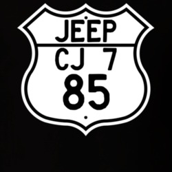 Highway Route Sign Jeep 1985 CJ 7 T Shirt
