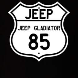 Highway Route Sign Jeep 1985 Jeep Gladiator T Shirt