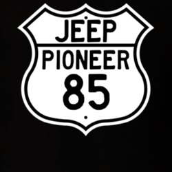 Highway Route Sign Jeep 1985 Pioneer T Shirt